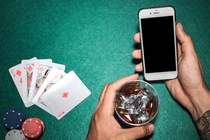Antarmuka permainan dealer langsung SA Gaming di aplikasi playmoods menampilkan meja blackjack dengan dealer profesional